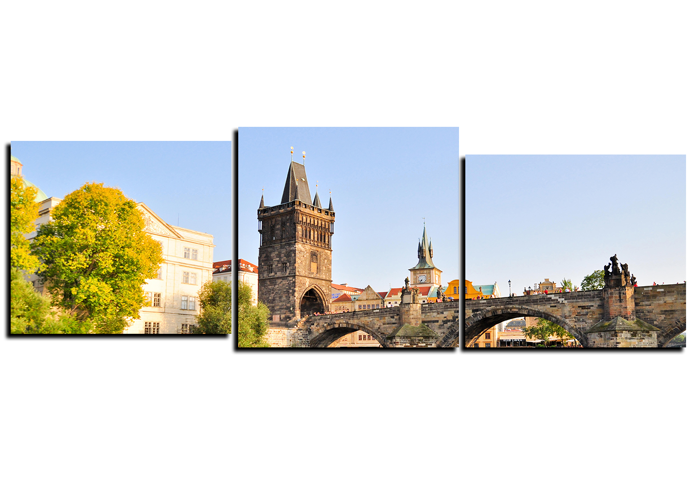 Obraz na plátně - Karlův most v Praze - panoráma Obraz na plátně - Karlův most v Praze - panoráma